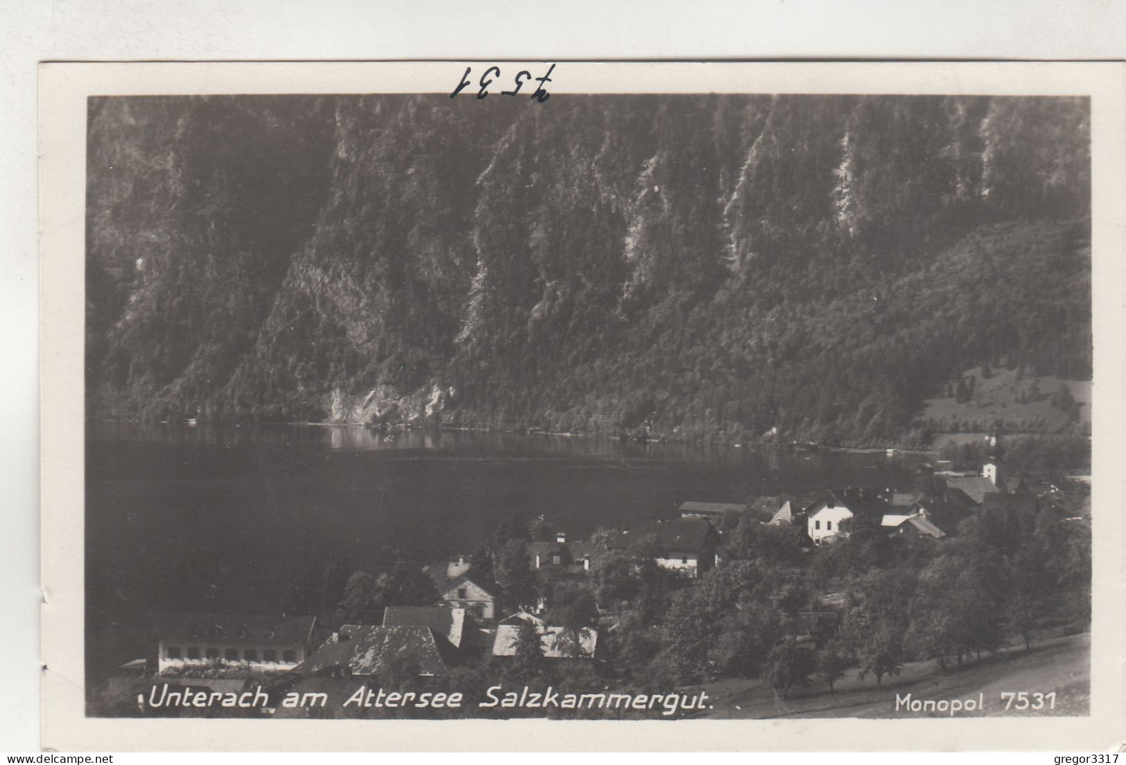 D5056) UNTERACH Am ATTERSEE - Salzkammergut - Monopol FOTO AK 7531  - Häuser Am Ufer - Attersee-Orte