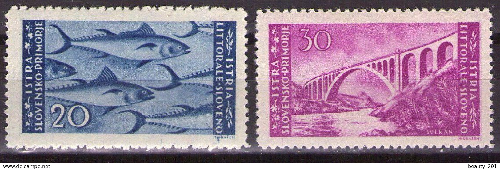 ISTRIA E LITORALE SLOVENO 1946. Tiratura Di Zagabria, Dent. 12, Sass. 59-60, MVLH* - Yugoslavian Occ.: Slovenian Shore