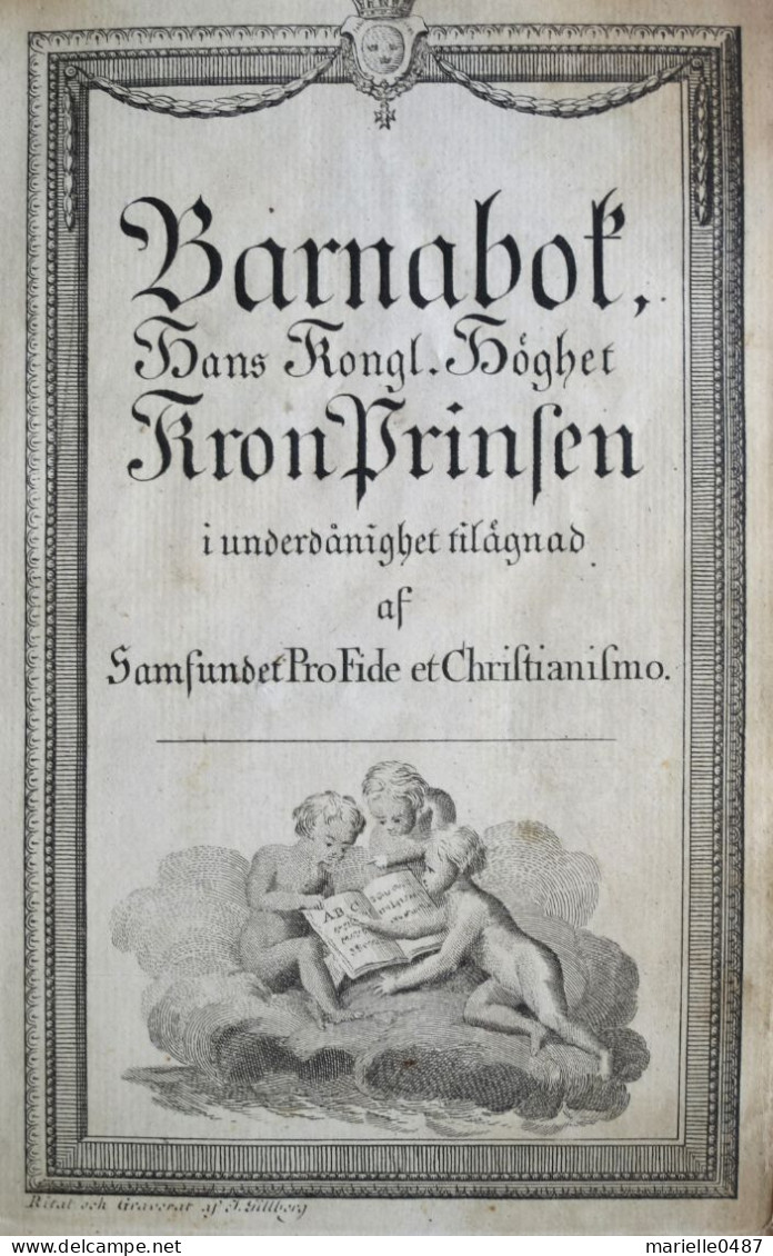 Abécédaire - Livre Pouir Enfants 1827 -  Barnabok - Lingue Scandinave