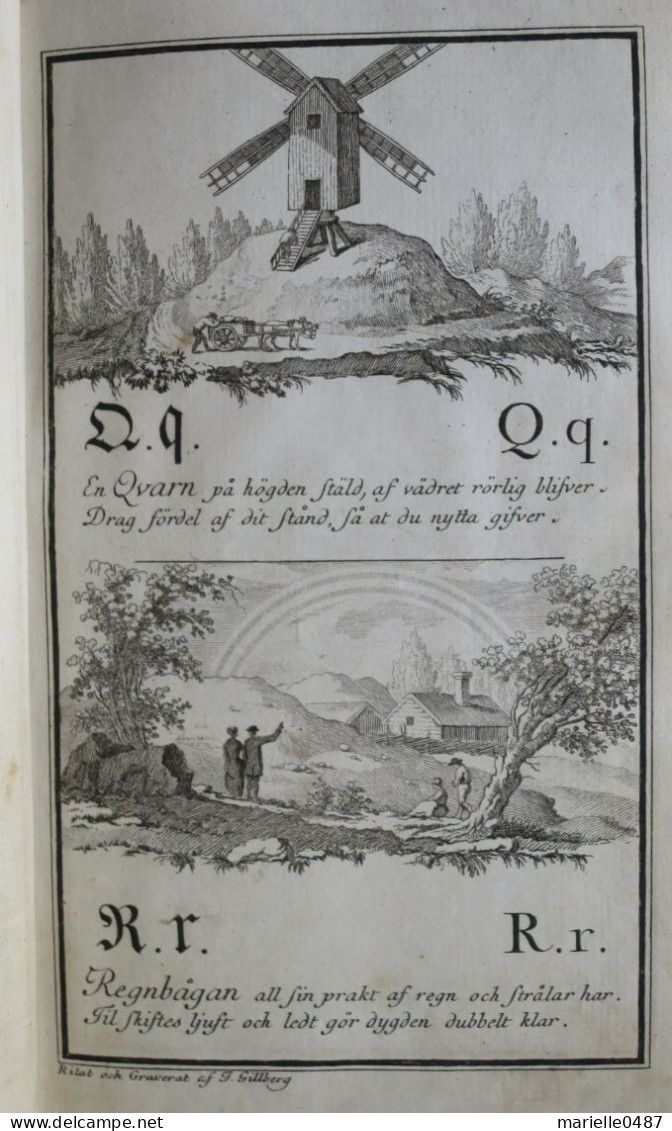 Abécédaire - Livre Pouir Enfants 1827 -  Barnabok - Lingue Scandinave