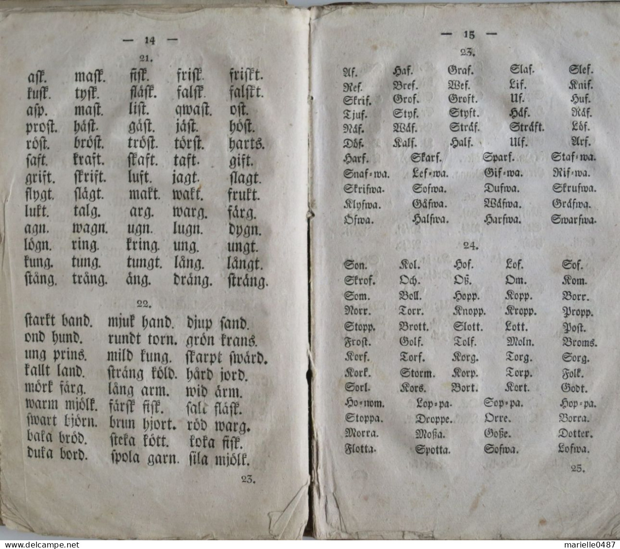 Abécédaire - Livre pouir enfants 1827 -  Barnabok