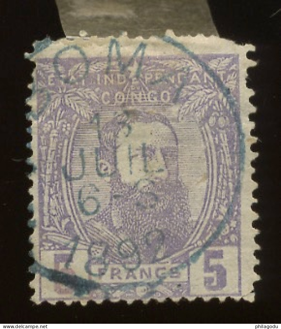 11 Ø. 5-F Violet. Leopold II.     Cote 700-euros - 1884-1894