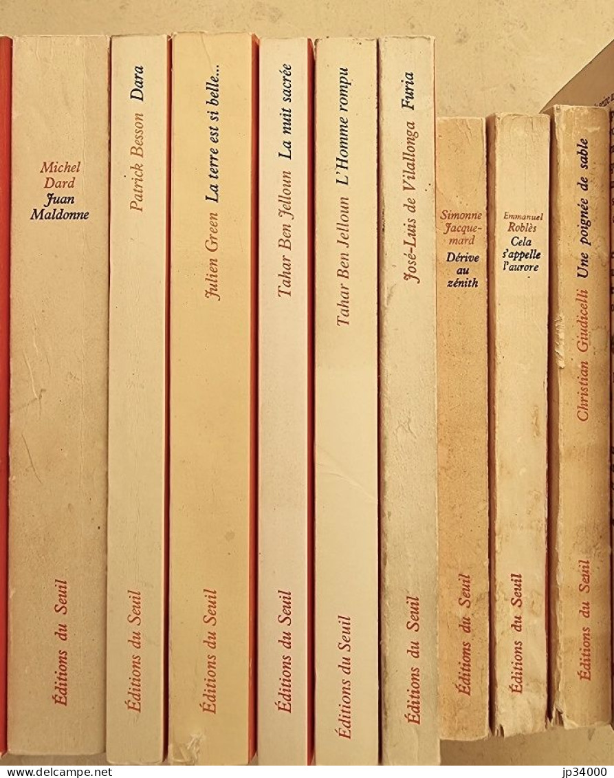 Lot 25 Livres Editions SEUIL (Garcia Marquez, Ben Jelloul, Decoin, Green, Etc.. - Wholesale, Bulk Lots