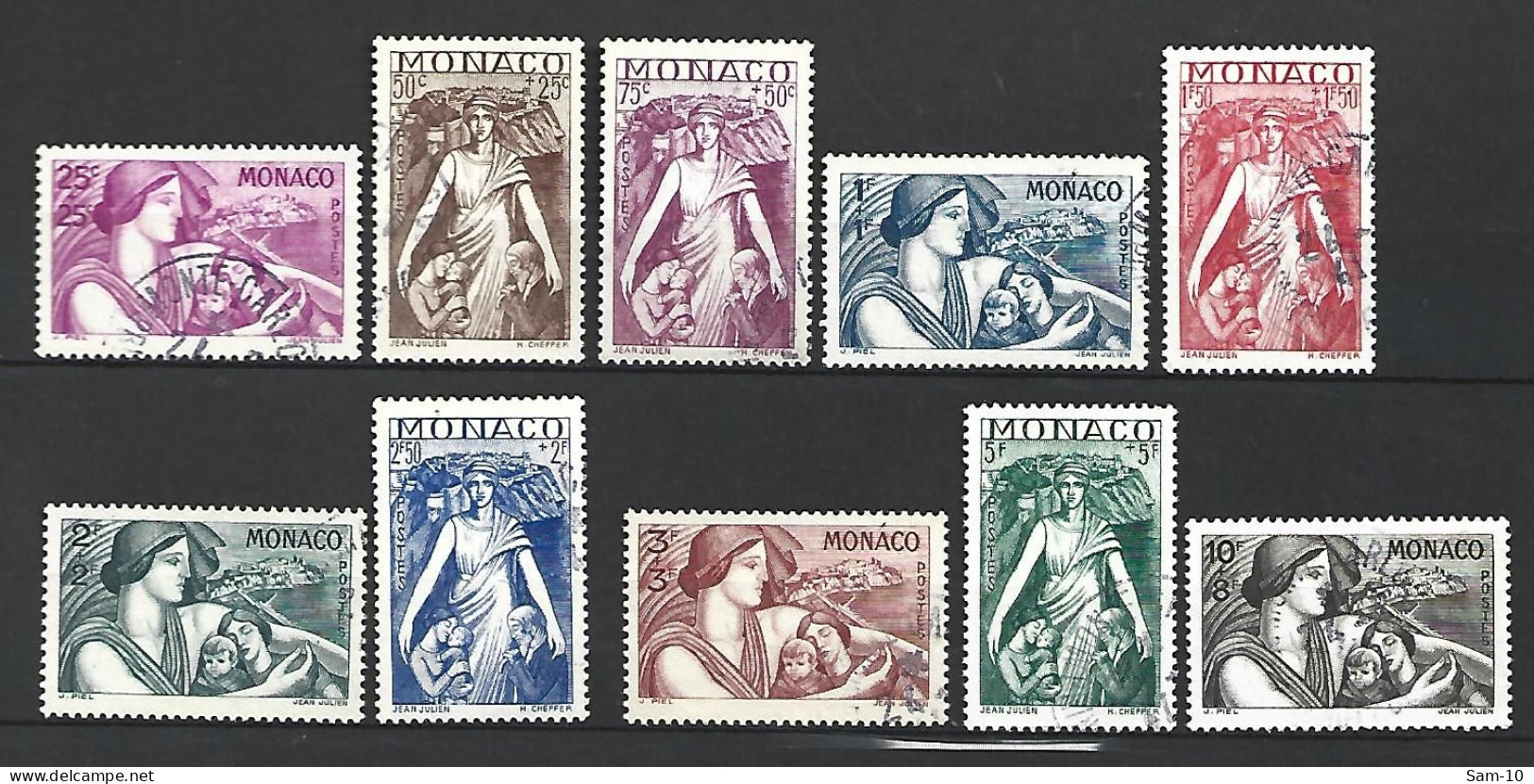 Timbre  Monaco En  Oblitere  N 215/224 - Used Stamps