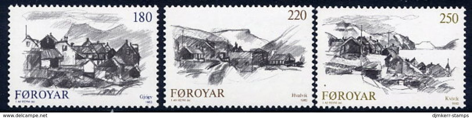 FAROE IS. 1982 Faroese Villages MNH / **.  Michel 72-74 - Féroé (Iles)