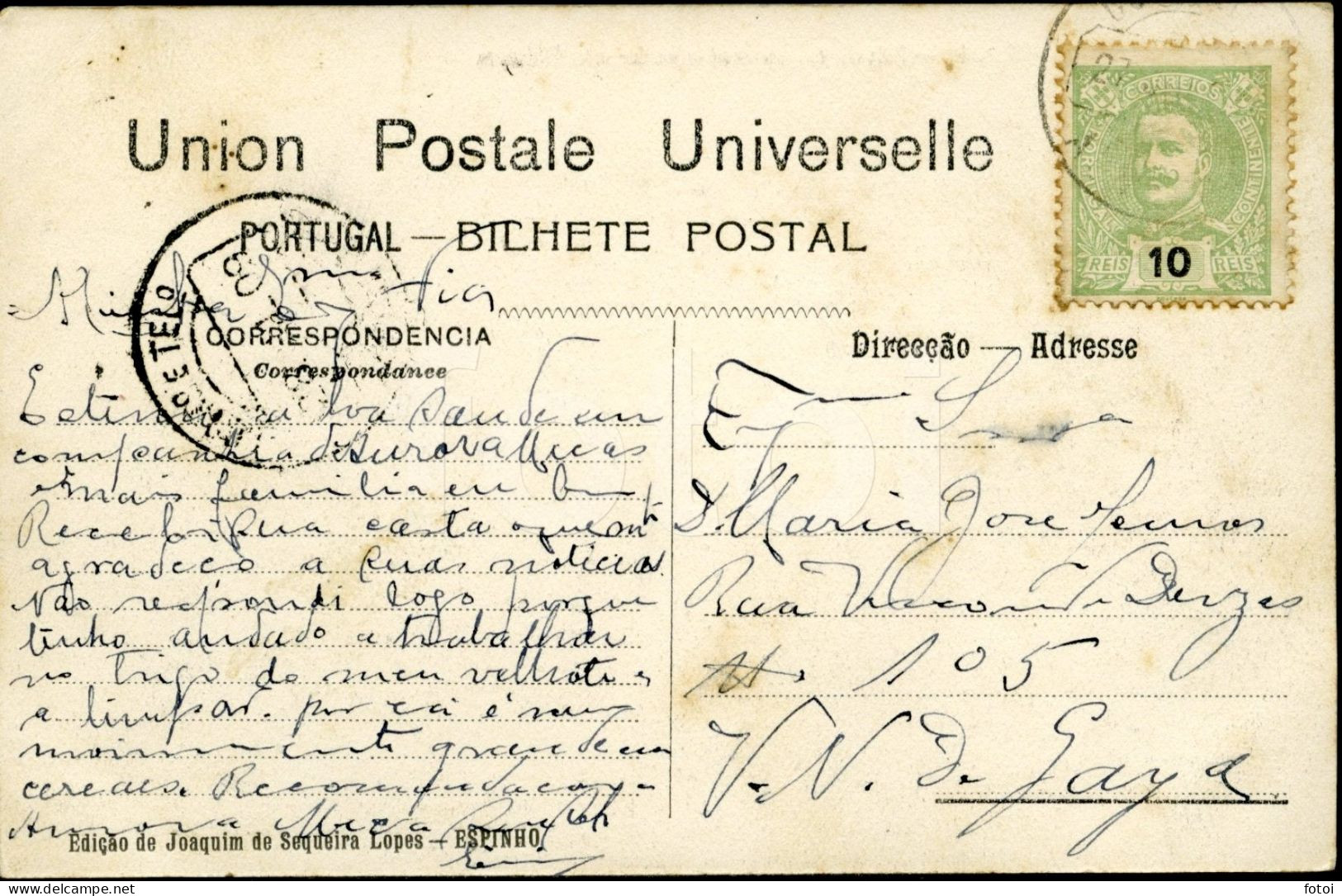 1910 CARTE POSTALE ALMEIDA GUARDA BEIRA ALTA PORTUGAL POSTCARD TARJETA POSTAL STAMPED TIMBRE - Guarda