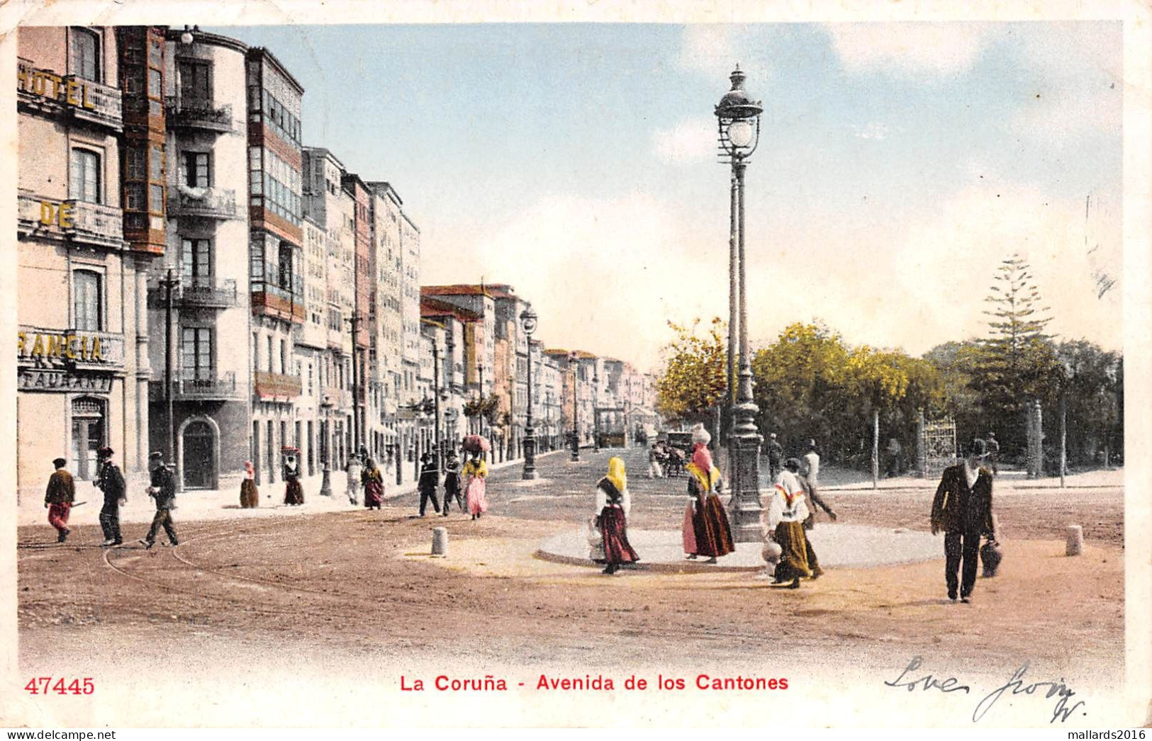 LA CORUNA - AVENIDA DE LOS CANTONES ~ AN OLD POSTCARD #233612 - La Coruña