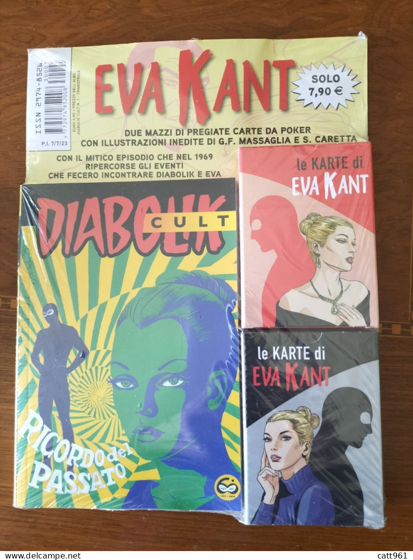 Busta Sigillata Contenente Diabolik CULT  + Due Mazzi Di Carte Astorina EVA KANT - Diabolik