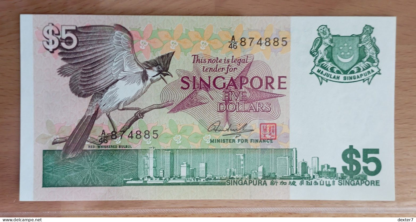 Singapore 5 Dollars 1976 UNC - Singapore