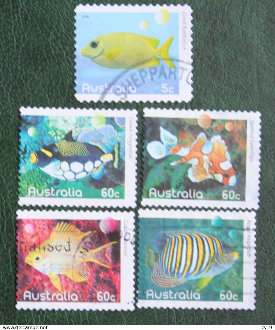 Tropical Fish FISHES OF THE REEF 2010 Mi 3400 3401-3404 Y&T - Used Gebruikt Oblitere Australia Australien Australie - Used Stamps