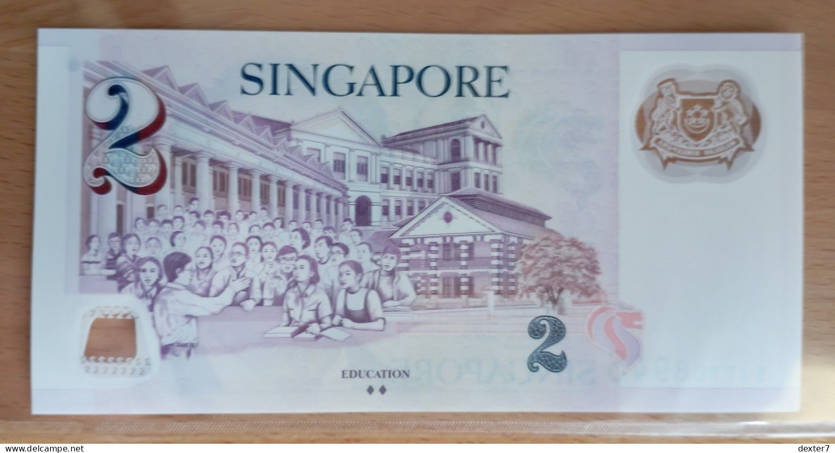 Singapore 2 Dollars 2015 UNC Polymer - Singapur