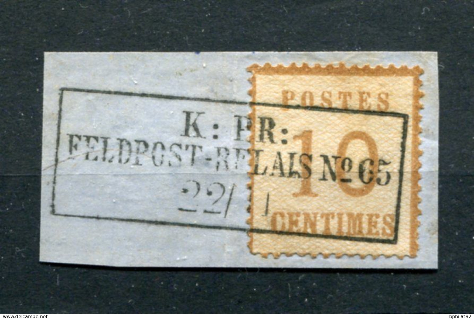 !!! ALSACE LORRAINE, N°5 CACHET FELDPOST RELAIS 65 CHARMES OU MIRECOURT - Oblitérés