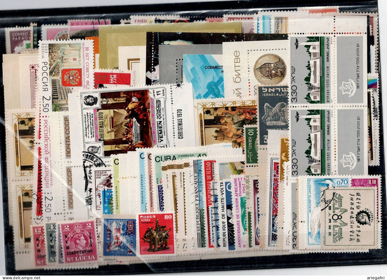 LOT OF 268 STAMPS MINT+USED+ 16 BLOCKS MI- 80 EURO VF!! - Collections (sans Albums)