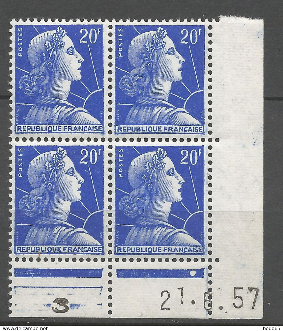 Type I MULLER N° 1011B En Daté 1957 NEUF** Luxe SANS CHARNIERE / Hingeless / MNH - 1950-1959