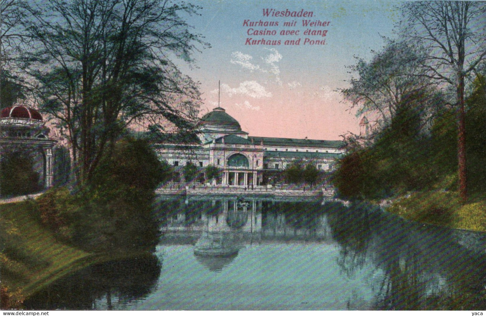 Wesbaden  Kurhaus And Pond - Casino Avec étang - Casinos