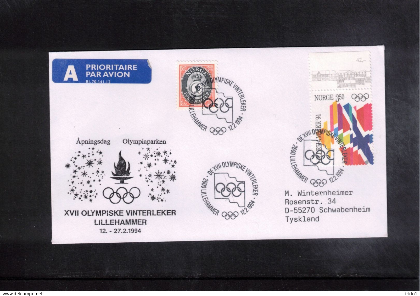 Norway 1994 Olympic Games Lillehammer - Olympia Park Interesting Postcard - Winter 1994: Lillehammer