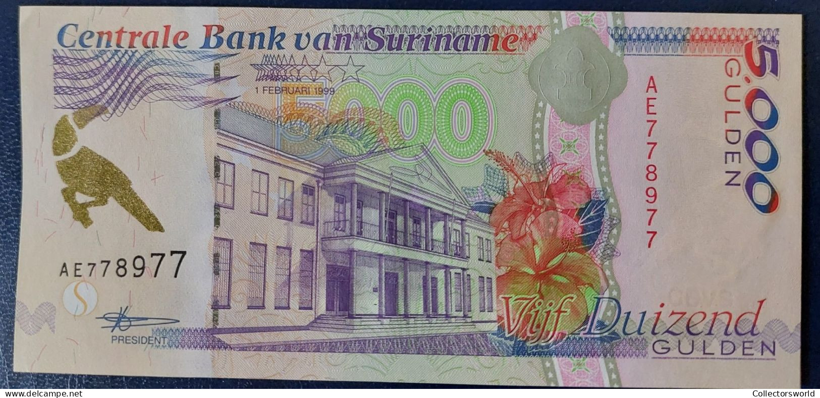 Surinam 5000 Gulden / Guilders 1999 P143 UNC - Surinam