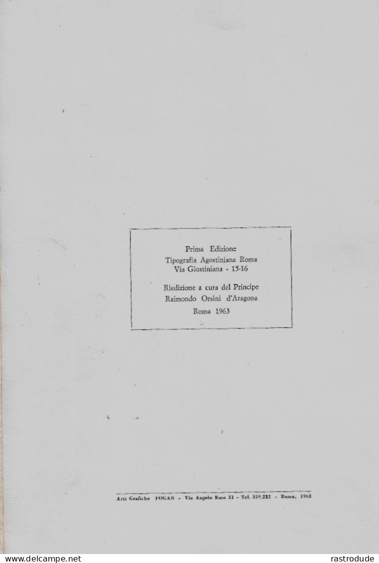 1963 LIBRO PRINCIPI ASSISTENTI AL SOGLIO PONTIFICIO:PRINCE ASSISTANTS TO THE PAPAL THRONE-CDV PRINCIPE ORSINI D'ARAGONA - Livres Anciens