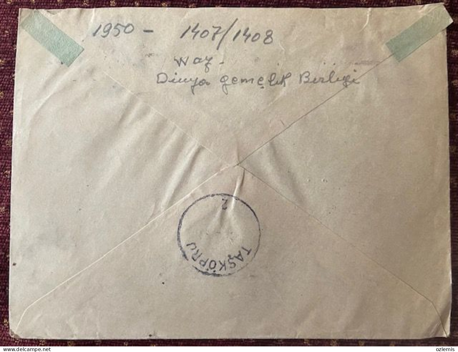 TURKEY,TURKEI,TURQUIE ,TURKIYE CUMHURIYETI  ZIRAAT BANKASI ,1958 ,COVER - Brieven En Documenten