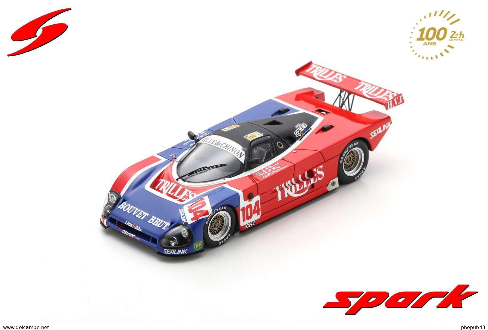 Spice SE89C - 19th 24h Le Mans 1989 #104 - J-P. Grand/R. Pochauvin/J-L. Roy - Spark - Spark