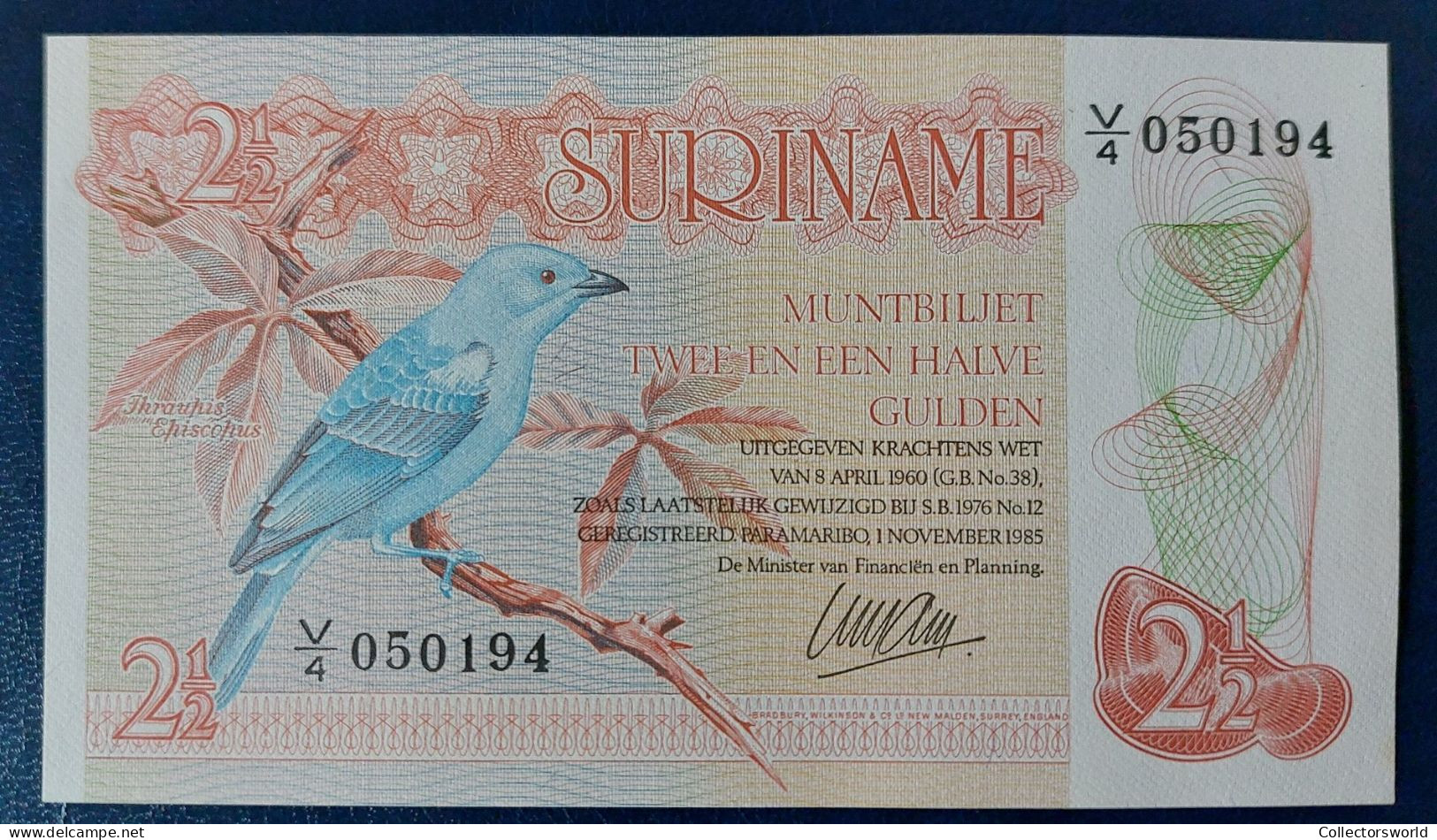 Surinam 2½ Gulden / 2½ Guilders 1985 P118 UNC - Surinam