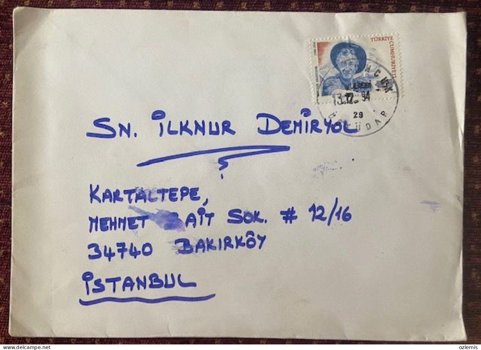 TURKEY,TURKEI,TURQUIE ,USKUDAR   TO ISTANBUL,1994 ,COVER - Lettres & Documents
