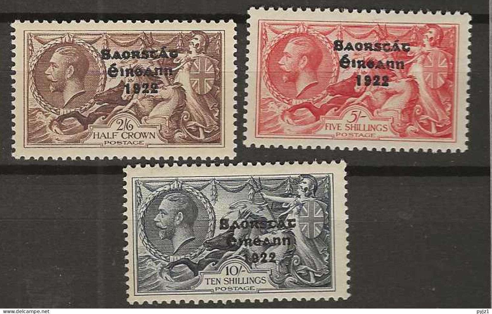 1935 MH Ireland Mi A-C 61 Overprint On Re-engraved Gb Stamps - Ungebraucht