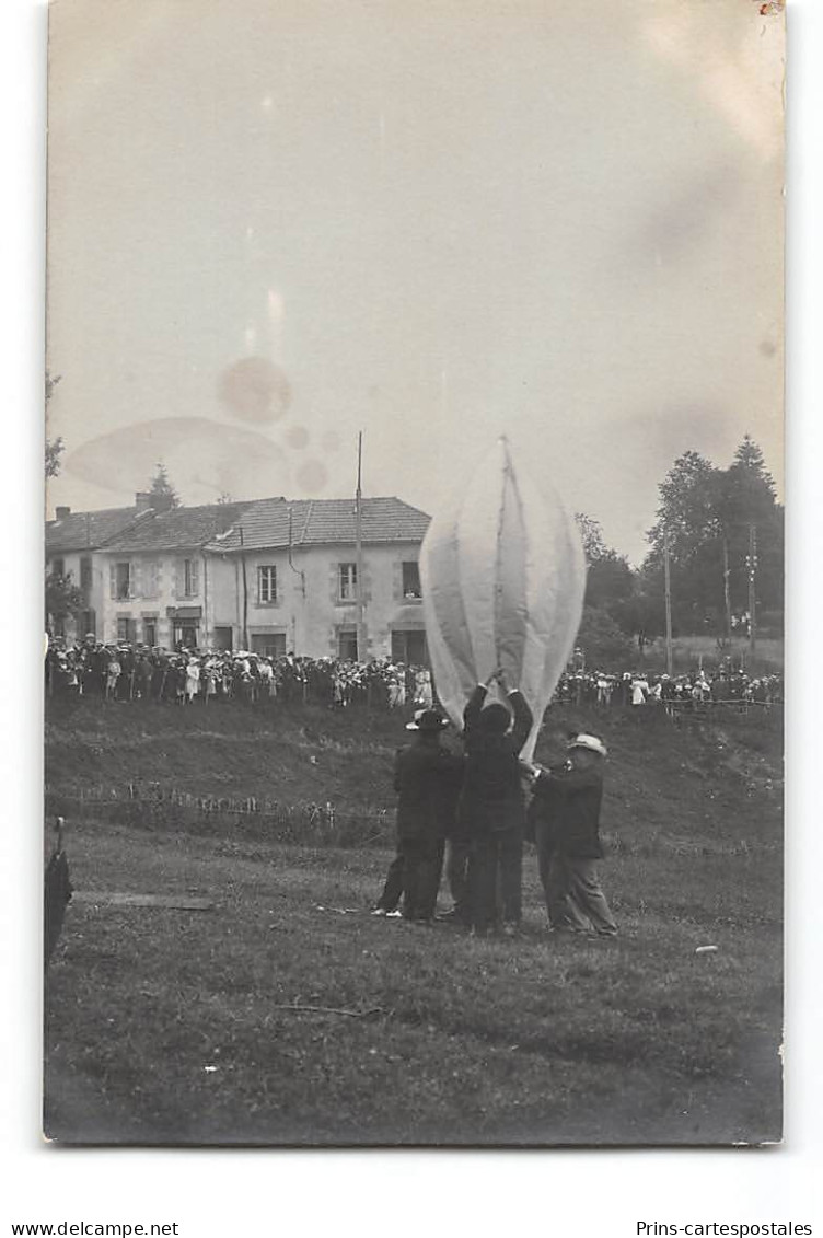 CPA 87 Carte Photo Ambazac Le Gonflement Du Ballon - Ambazac