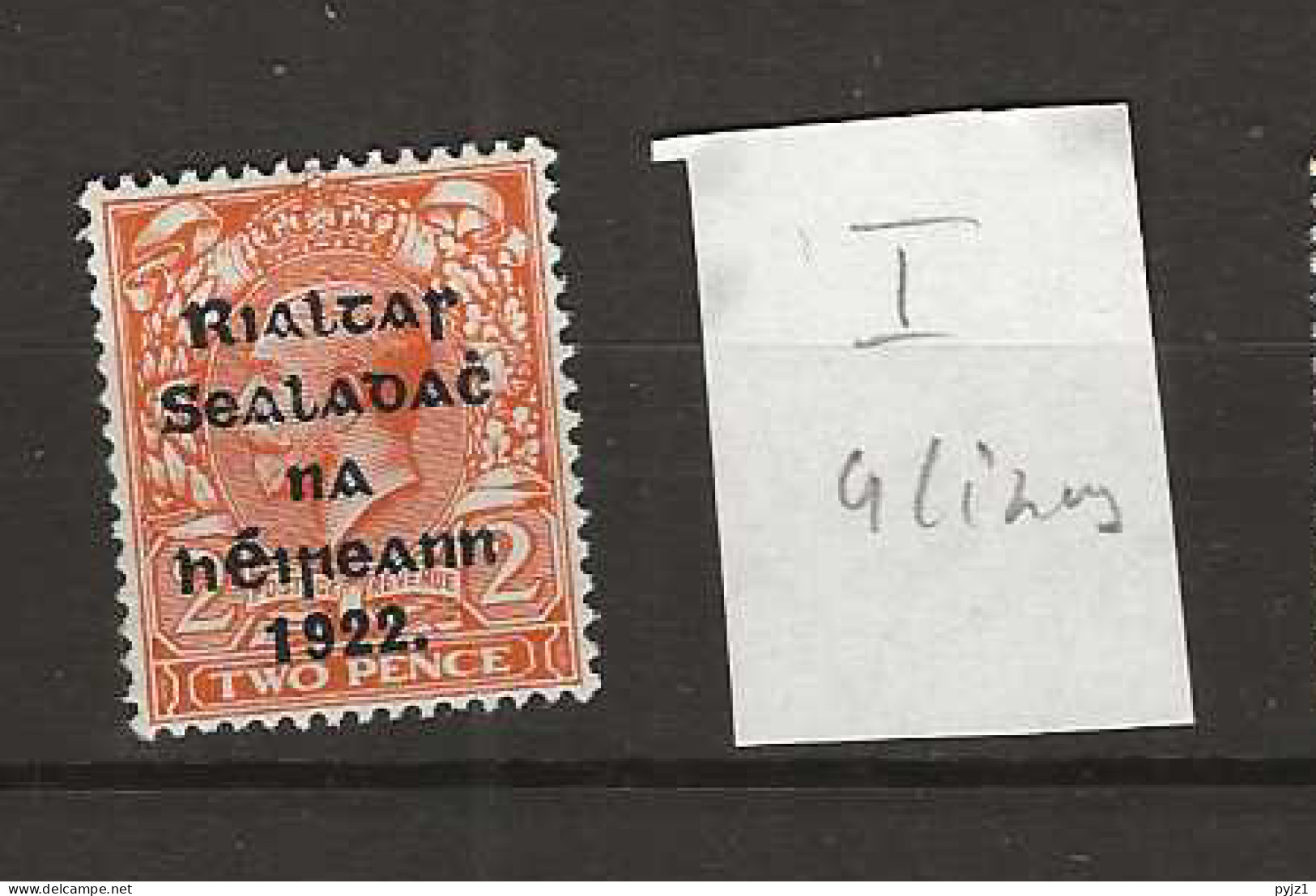 1922 MNH Ireland  Mi 15-I-I (4 Lines Of Shading) Postfris** - Nuovi
