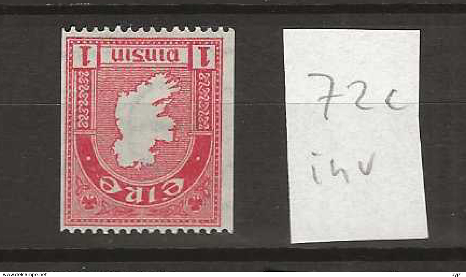 1940 MNH Ireland  Mi 72-C-Z Coil Stamp, Perf 15, Inverted Watermark Postfris** - Neufs