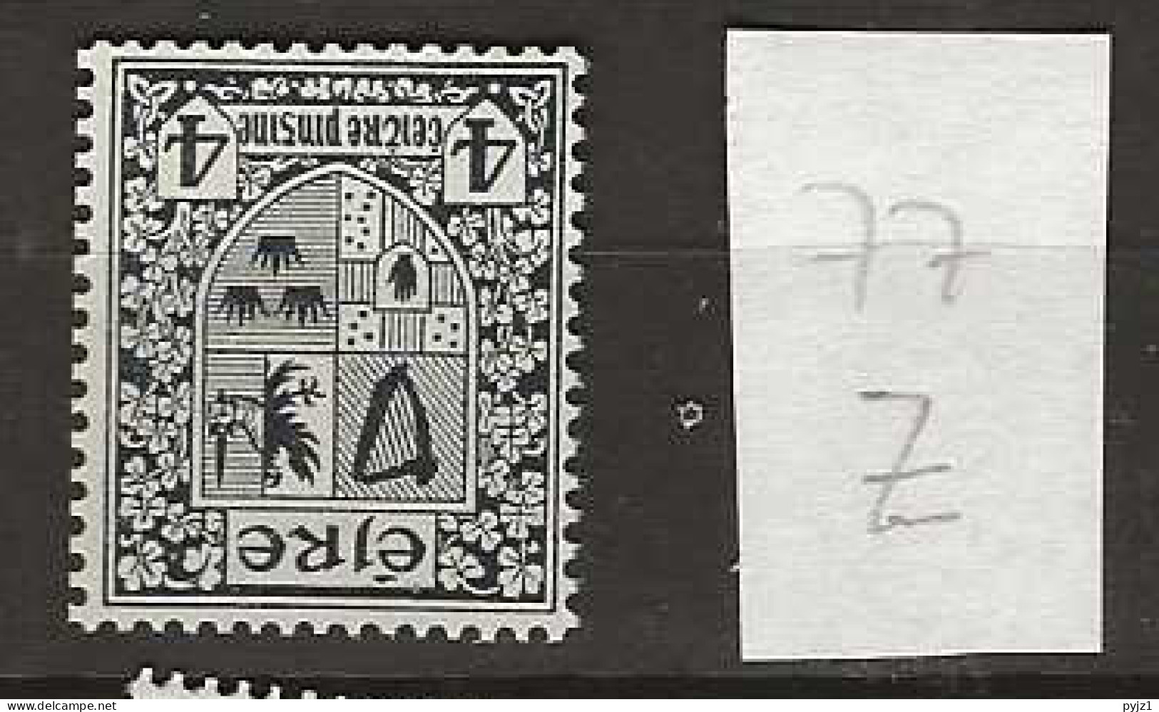 1940 MNH Ireland  Mi 77 Z Inverted Watermark, Postfris** - Unused Stamps