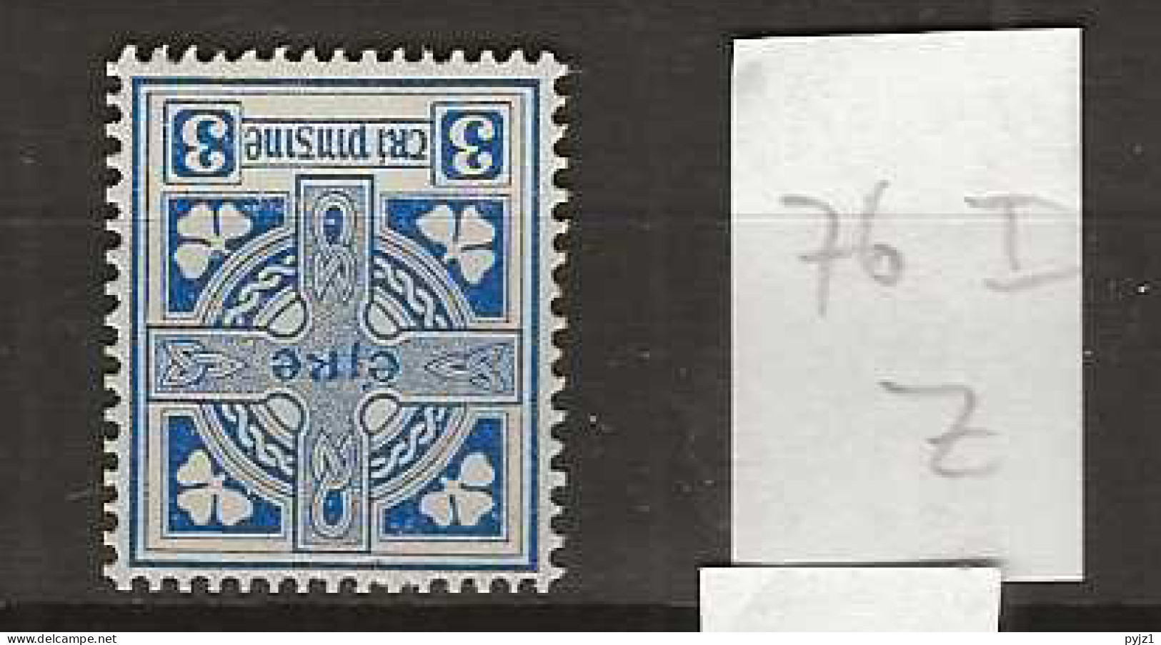 1940 MNH Ireland  Mi 77AI Z Inverted Watermark, Postfris** - Ungebraucht