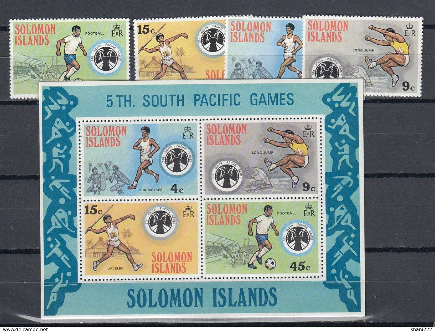 British Solomon Islands 1975  - 5th South Pacific Games - Set And S/S (12-12) - Iles Salomon (...-1978)