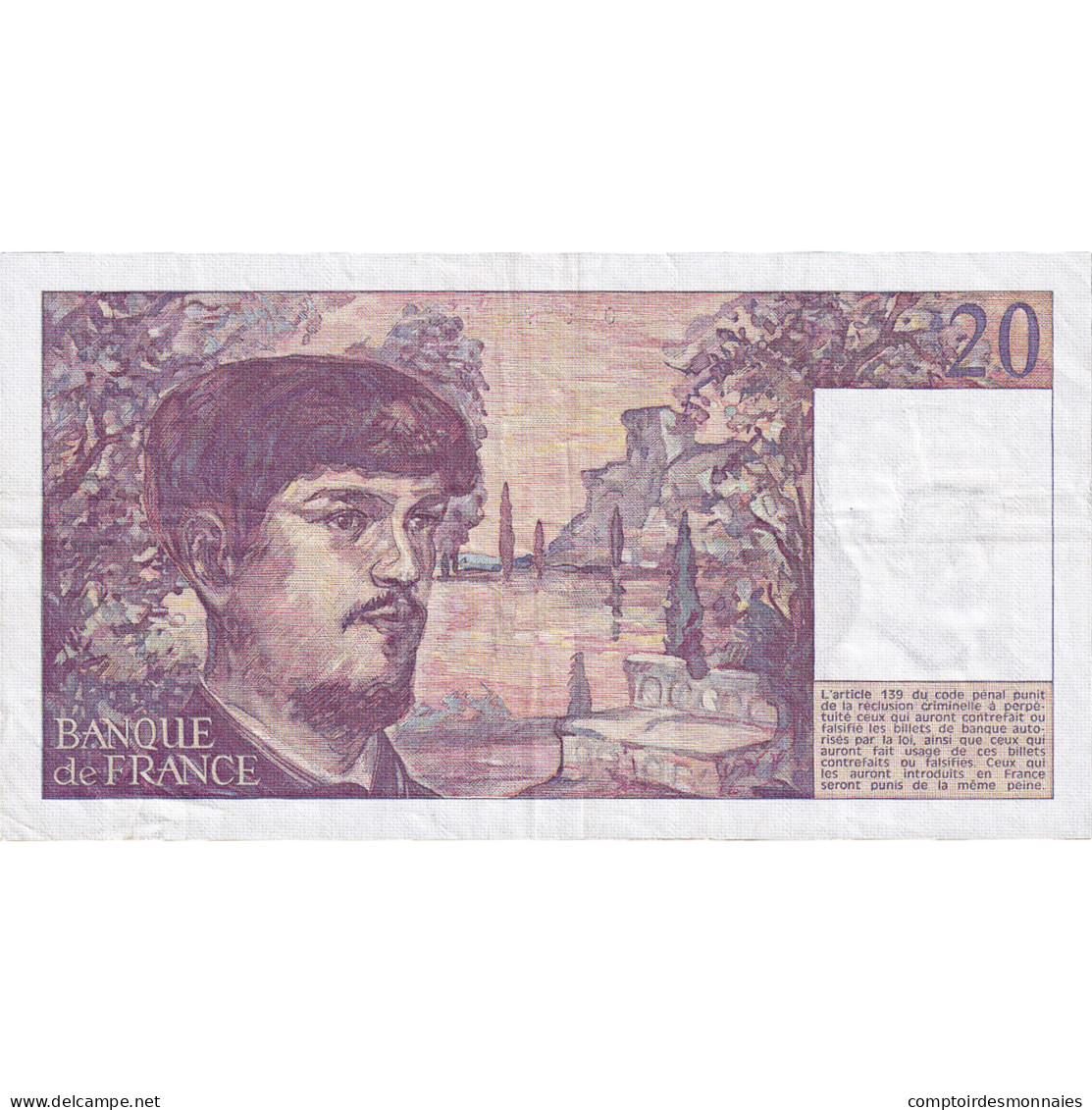 France, 20 Francs, Debussy, 1980, S.003, TTB, Fayette:66.1 - 20 F 1980-1997 ''Debussy''