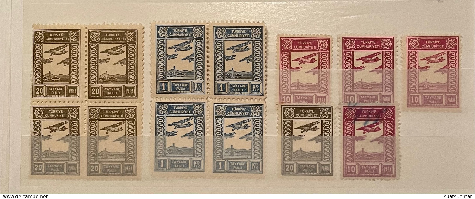 1936 Tayyare Aviation Defence Stamps - Wohlfahrtsmarken