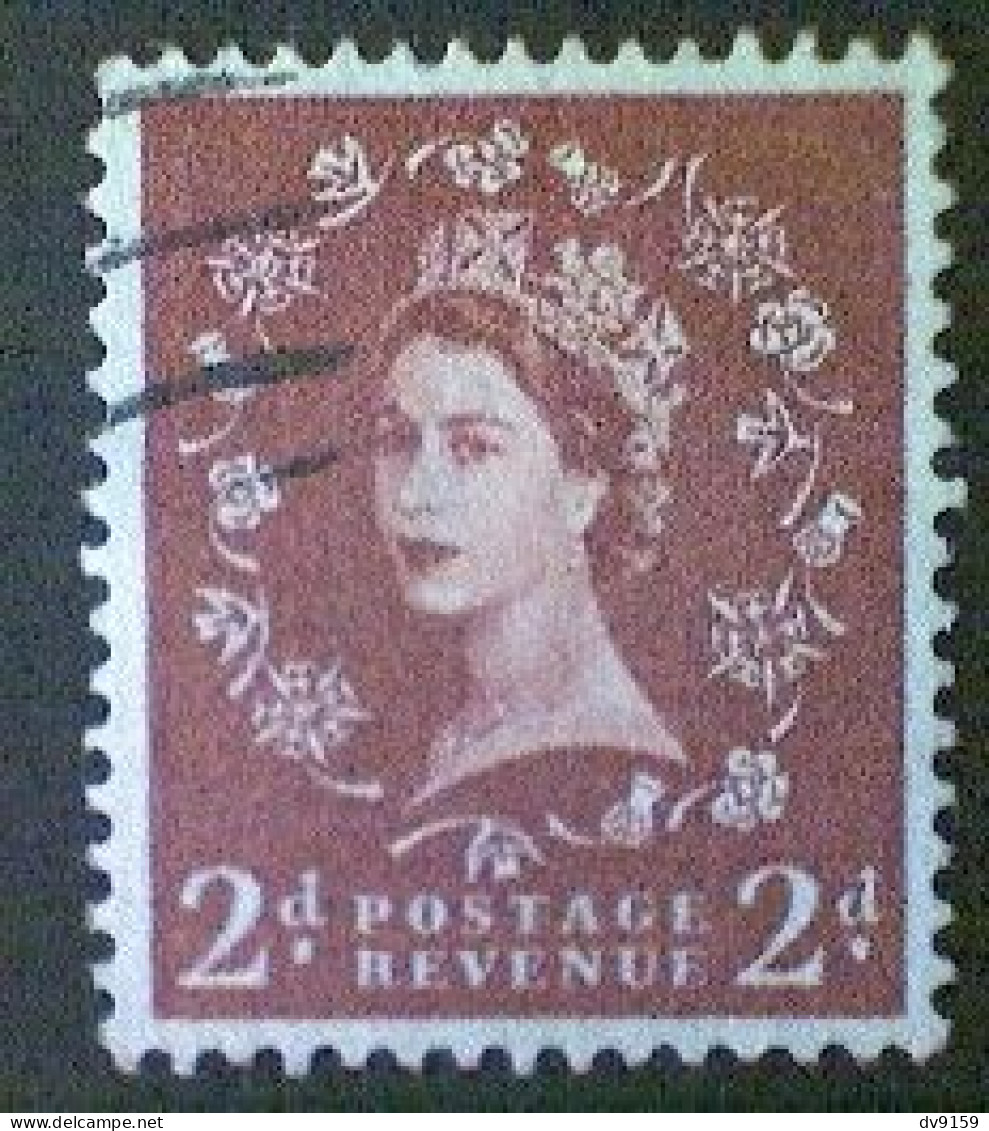 Great Britain, Scott #356, Used(o), 1958, Wilding: Queen Elizabeth II, 2d, Light Red Brown - Usati