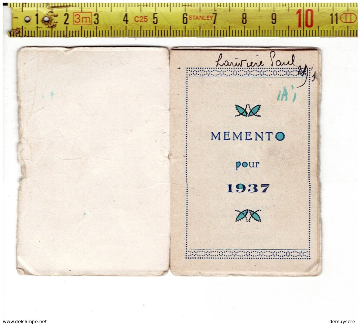 Kl 5282 - Mementp 1 Pour 1937 - Formato Piccolo : 1921-40