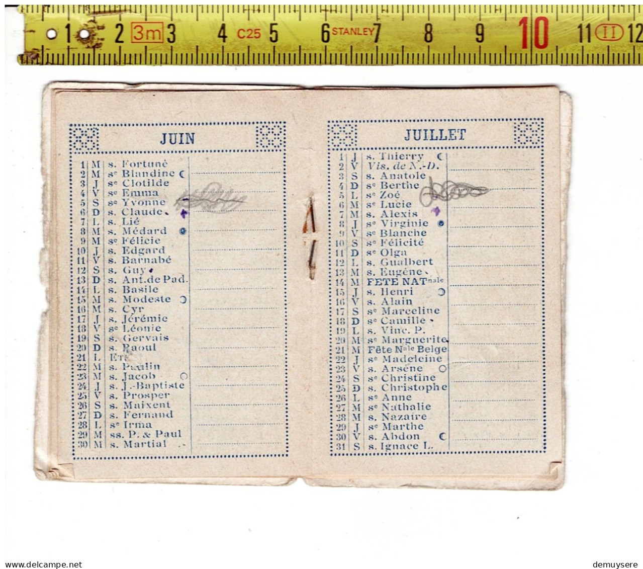 Kl 5282 - Mementp 1 Pour 1937 - Petit Format : 1921-40