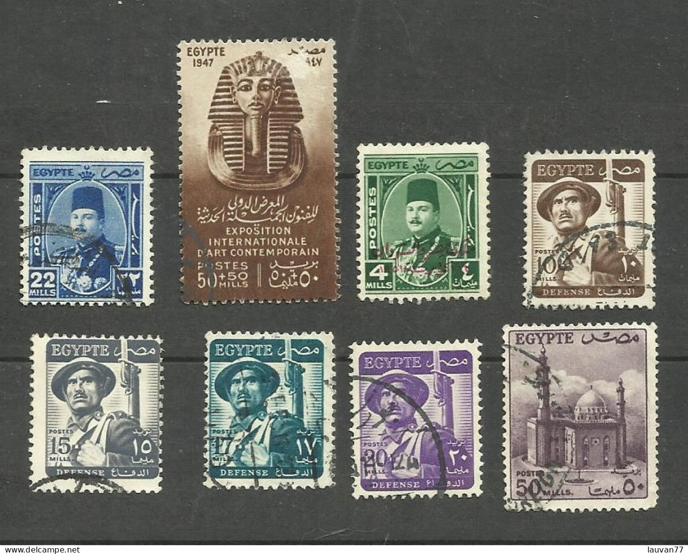 Egypte N°232, 253, 291, 315 à 318, 322 Cote 4.50€ - Used Stamps