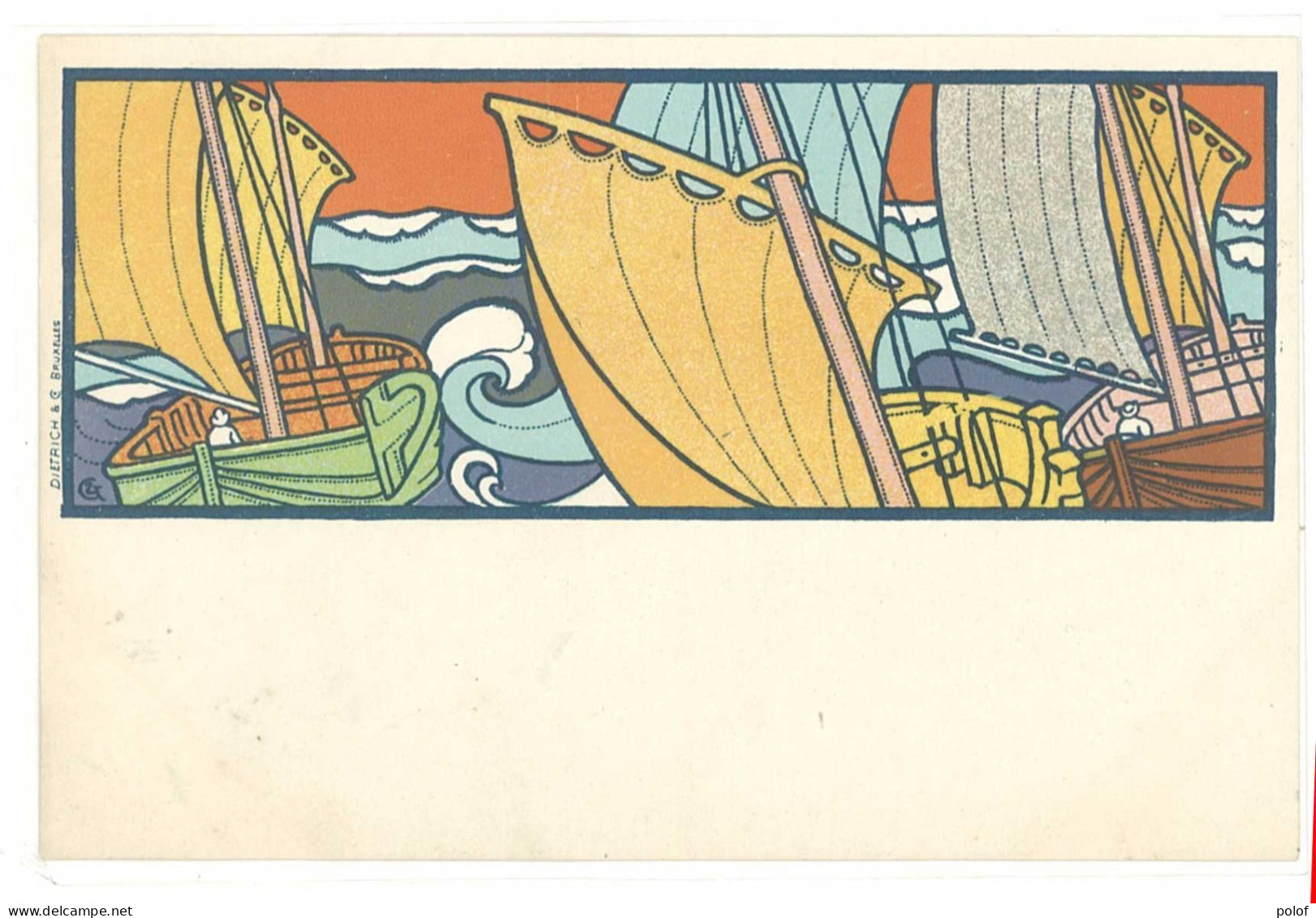 COMBAZ - Art Nouveau - Les Barques De Pêche       (13) - Combaz