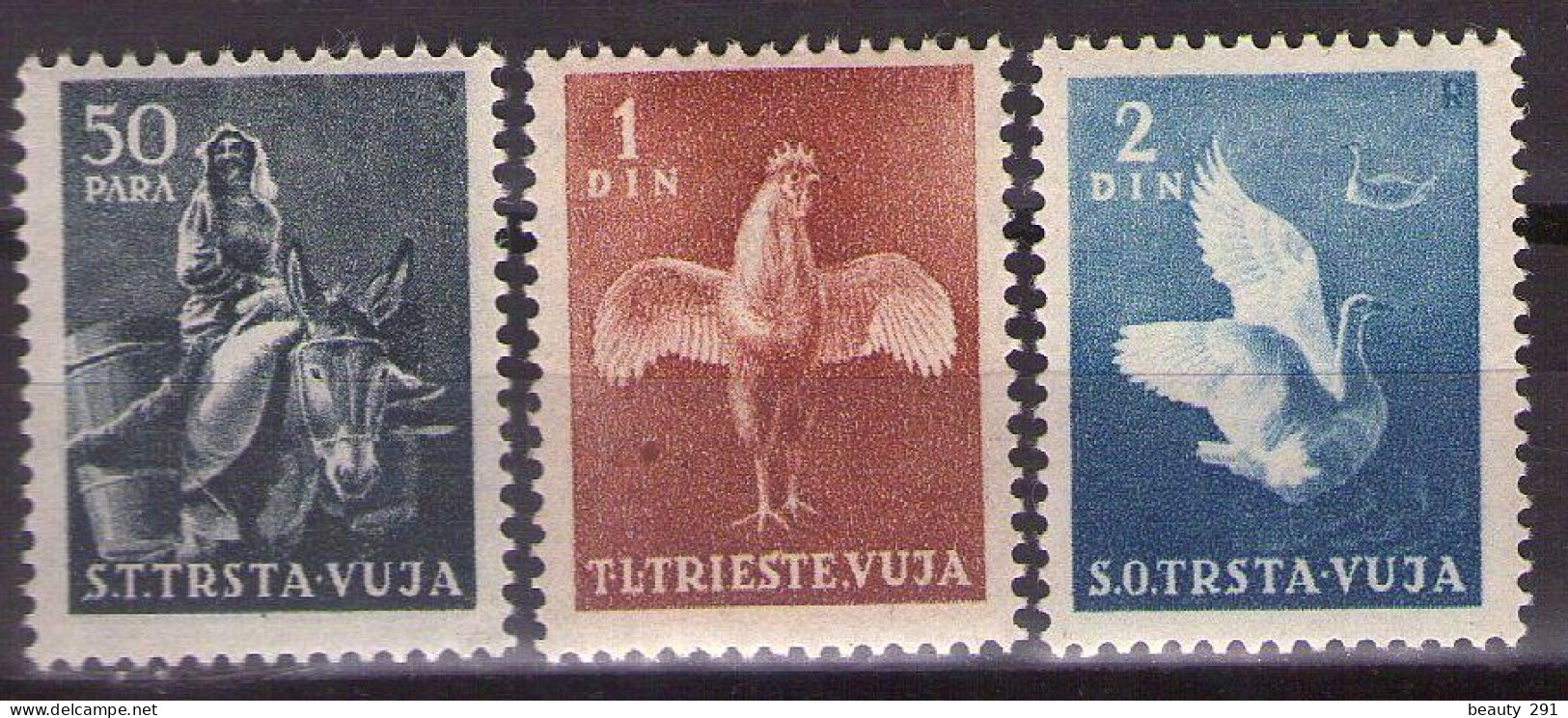 ITALIA - Trieste-Zona B - 1951 LOT, ANIMALS,ANIMALI DOMESTICI - MVLH*, MLH*VF - Neufs