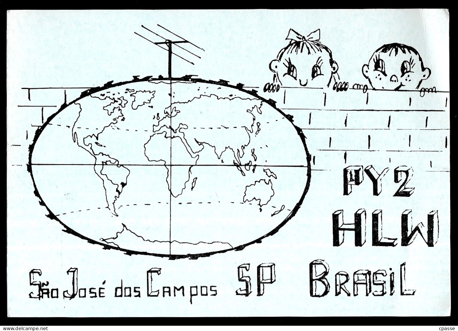 1981 Post Card Carte QSL Brésil BRASIL - Yehuda LEVANON - Sao Jose Dos Campos LABRE - PY2 HLW - Otros & Sin Clasificación