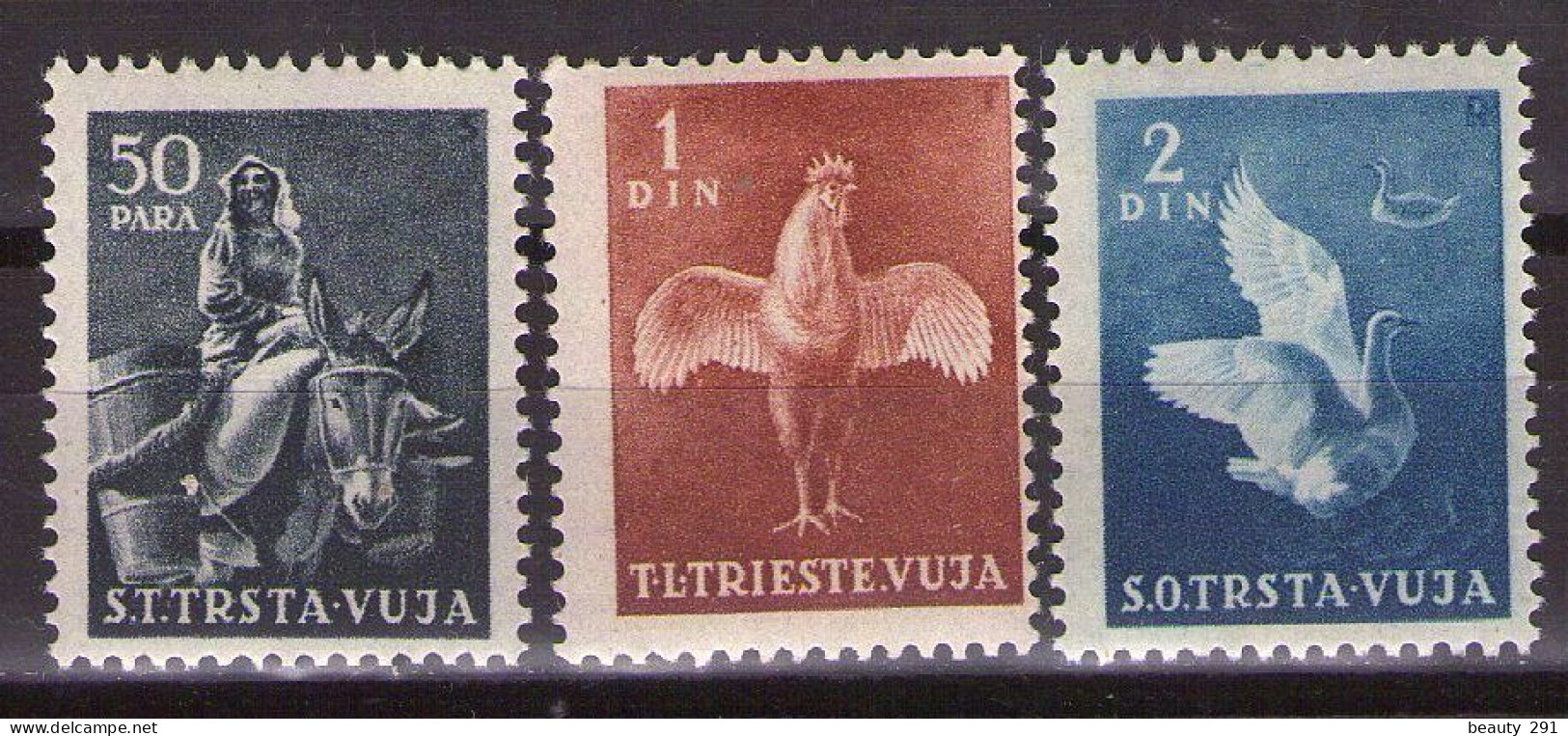 ITALIA - Trieste-Zona B - 1951 LOT, ANIMALS,ANIMALI DOMESTICI - MLH*VF - Nuevos