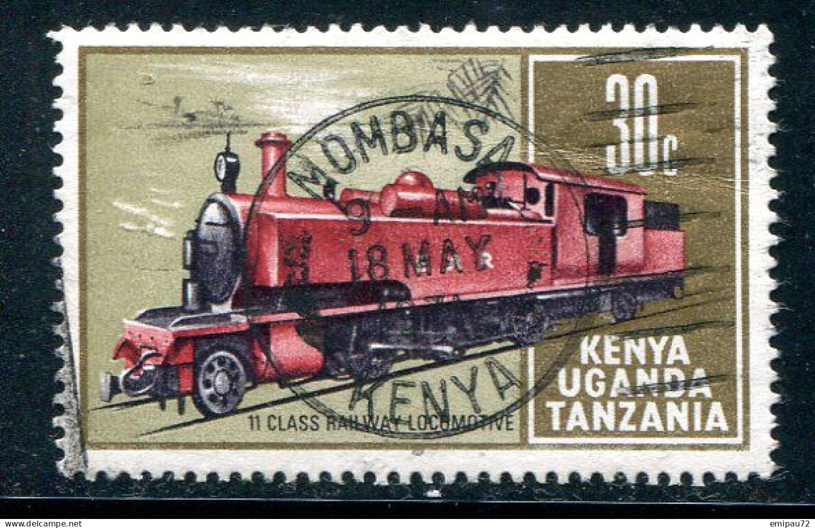 EST-AFRICAIN- Y&T N°214- Oblitéré (train) (très Belle Oblitération!!!) - Kenya, Ouganda & Tanzanie