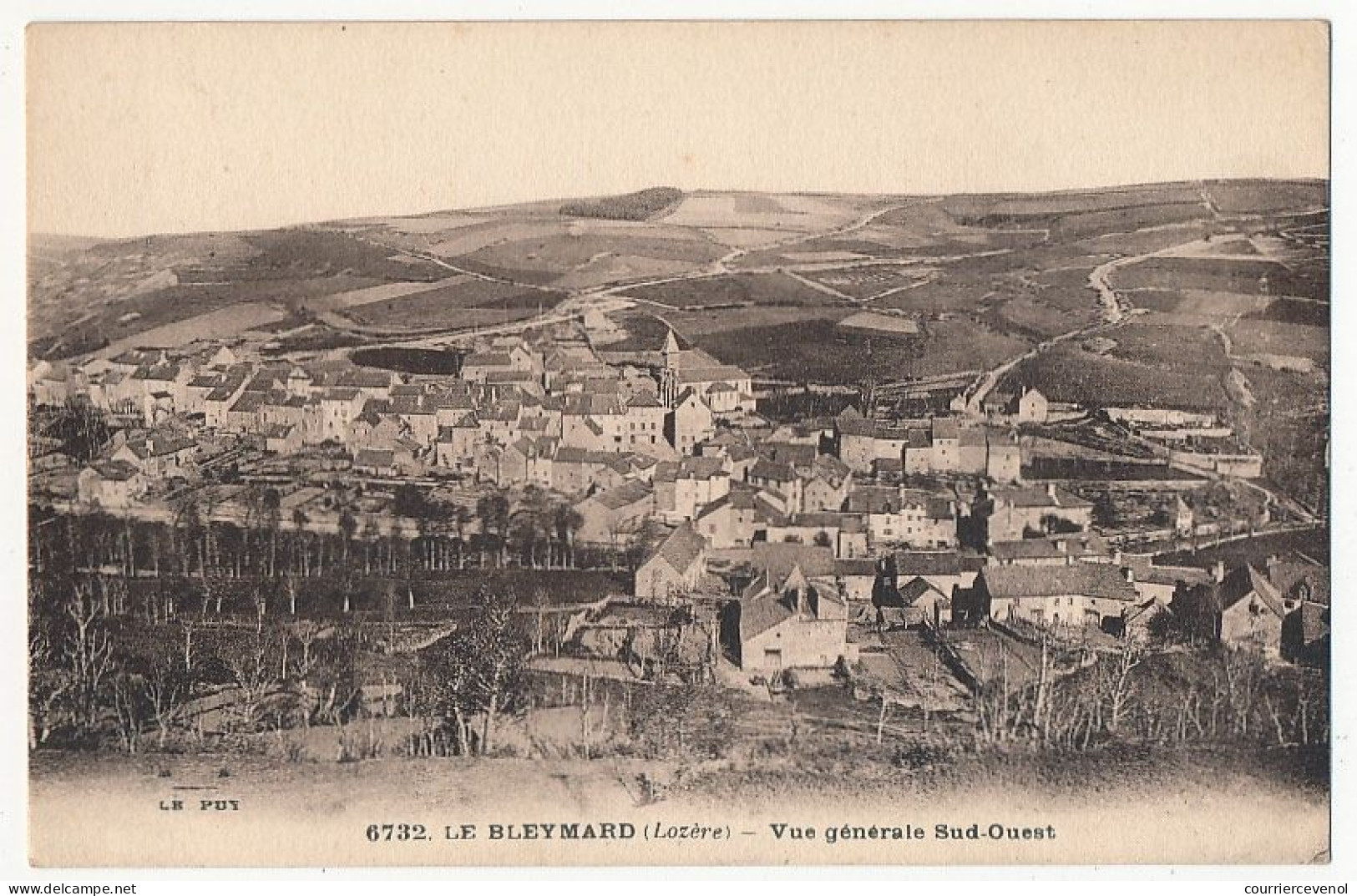 CPA - LE BLEYMARD (Lozère) - Vue Générale Sud-Ouest - Le Bleymard