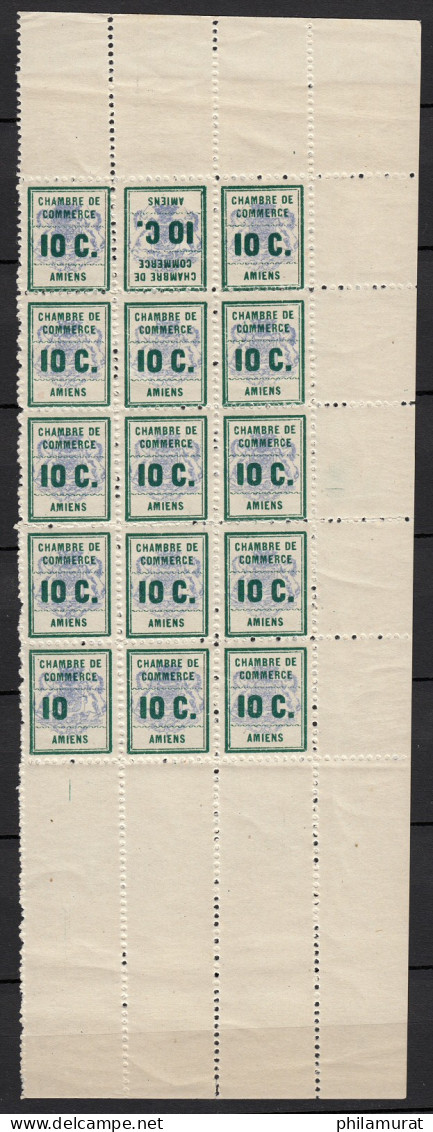 Grève N°1 + 1a + 1b Tenant à Normal En Bloc De Quinze, Neufs ** Sans Charnière - Stamps