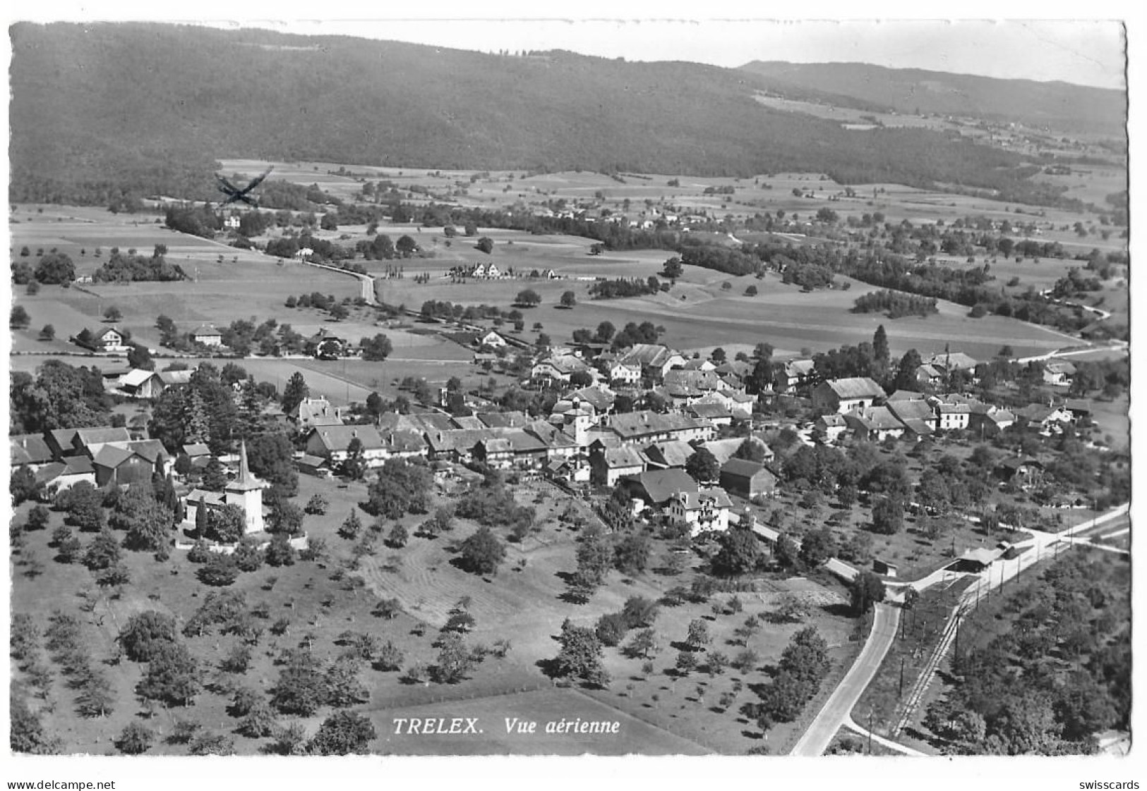 TRELEX: Vue Aerienne Avec Gare 1963 - Trélex