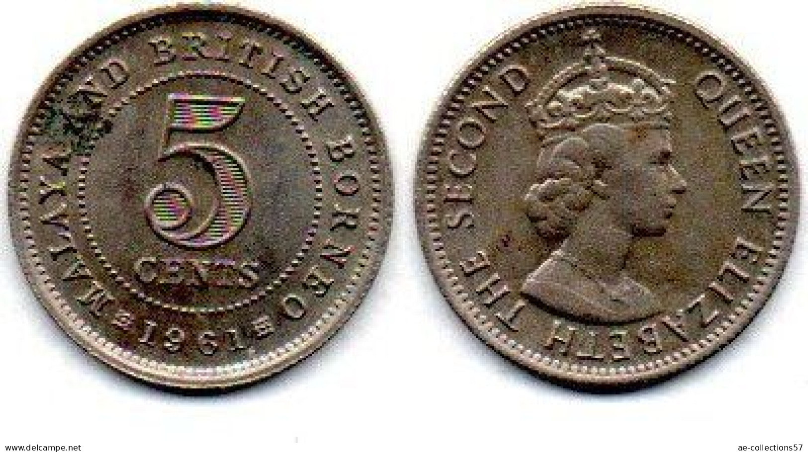 MA 25168  / Malaya 5 Cents 1961 TTB - Malaysia