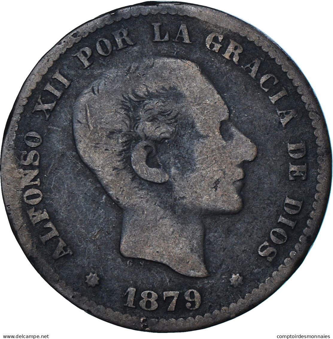 Monnaie, Espagne, 5 Centimos, 1879 - Premières Frappes