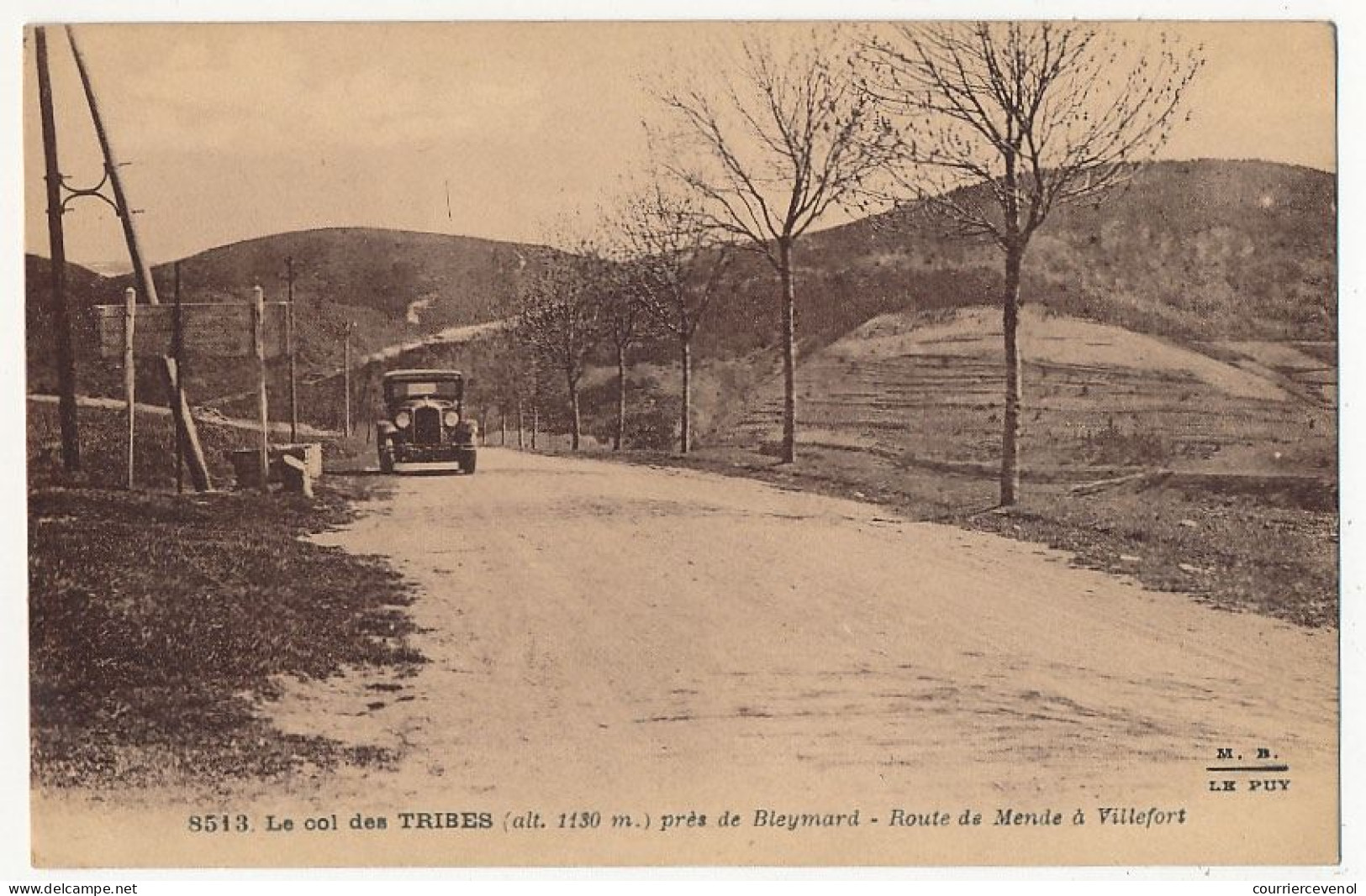 CPA - LE BLEYMARD (Lozère) - Le Col Des Tribes, Près De Bleymard - Route De Mende à Villefort - Le Bleymard